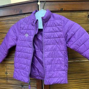 Lands End Girl's Purple Puff Jacket - Size 3T